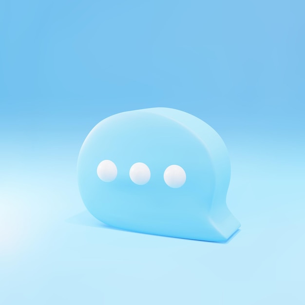 Icône de bulle de dialogue 3D pour les communications de messagerie instantanée