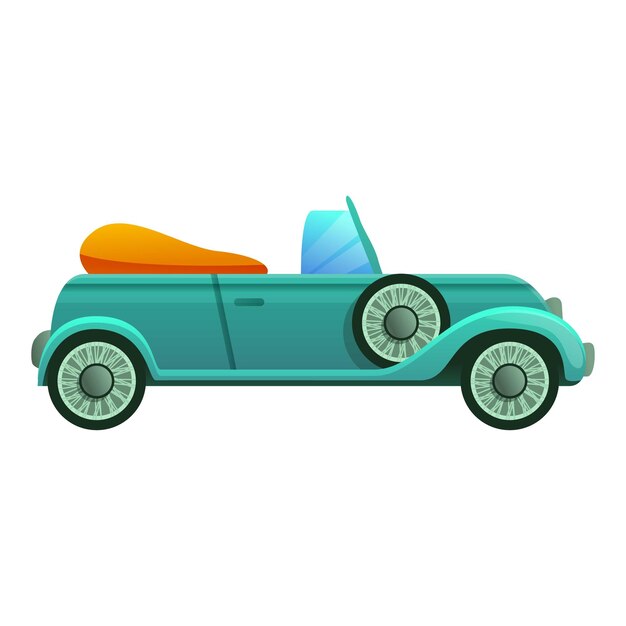 Vecteur icône de cabriolet rétro cartoon d'icône vectorielle de cabriolat rétro pour la conception web isolée sur fond blanc