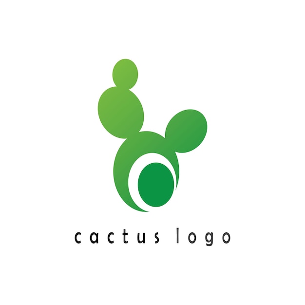 Icône Cactus Logo Modèle Illustration Vectorielle