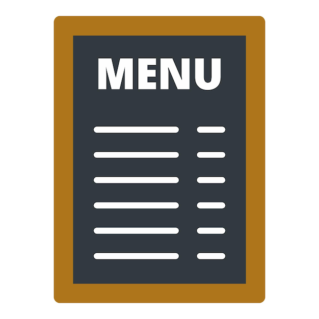 Vecteur icône de cadre d'image du menu illustration plate de l'icône vectorielle du cadre d'impression du menu pour la conception de sites web