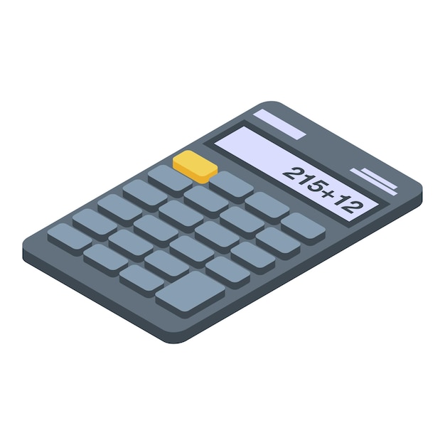 Icône de calculatrice comptable Isométrique de l'icône vectorielle de calculatrice comptable pour la conception de sites Web isolée sur fond blanc