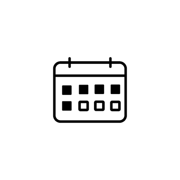 Icône de calendrier Élément d'icône d'application Conception graphique de qualité supérieure