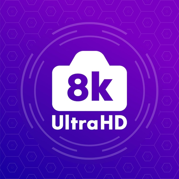 Icône De Caméra 8k Vidéo Ultra Hd