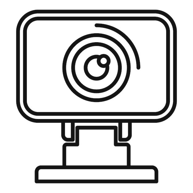 Vecteur icône de caméra web icône vectorielle de caméra web décrite pour la conception web isolée sur fond blanc