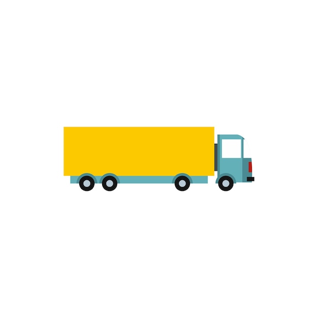 Icône de camion dans un style plat isolé sur fond blanc Symbole de transport
