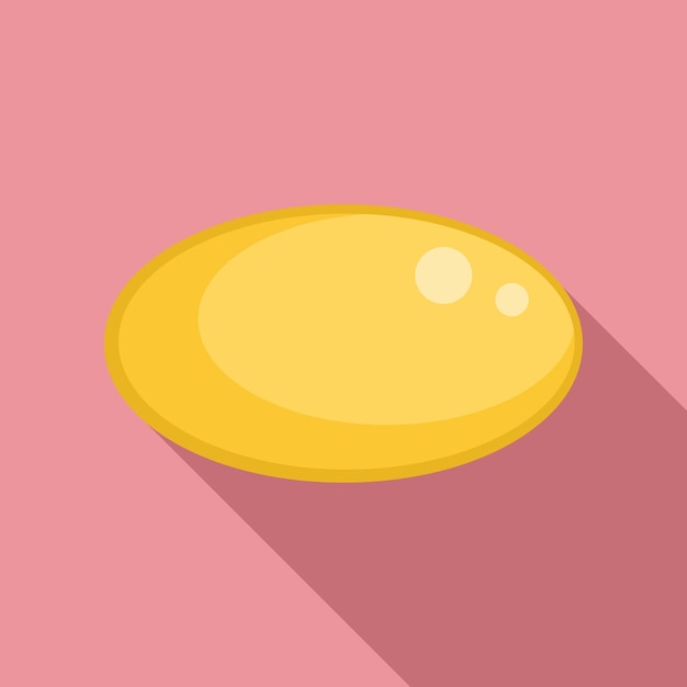 Icône de capsule d'huile de poisson Illustration plate de l'icône vectorielle de capsule d'huile de poisson pour la conception de sites Web