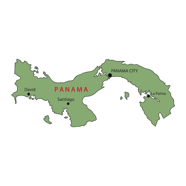 Vecteur l'icône de la carte du panama.