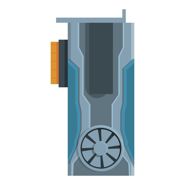 Icône de carte GPU PC Dessin animé de l'icône vectorielle de carte GPU PC pour la conception de sites Web isolée sur fond blanc