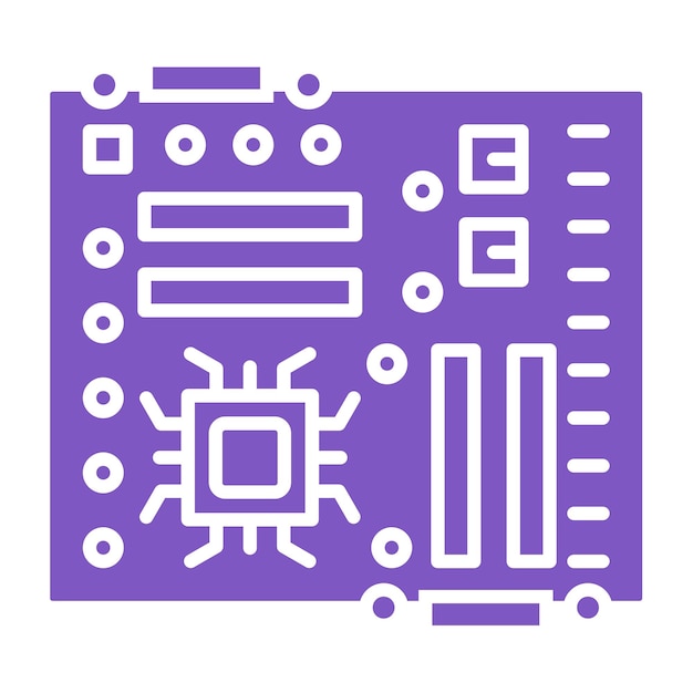 Vecteur icône de la carte mère