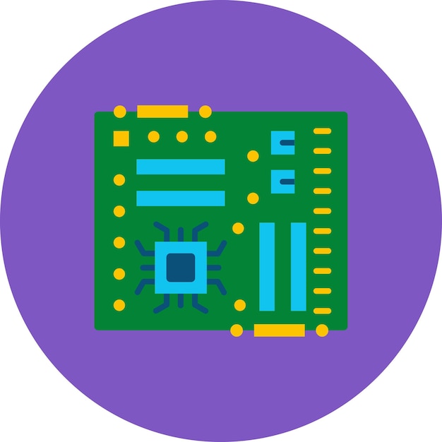Vecteur icône de la carte mère