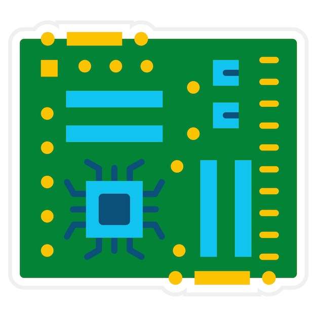 Vecteur icône de la carte mère