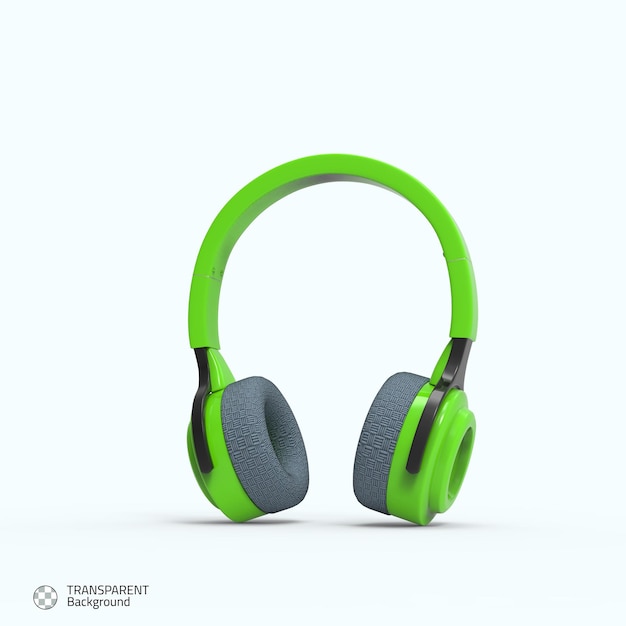 Vecteur icône de casque rendu 3d isolé illustration