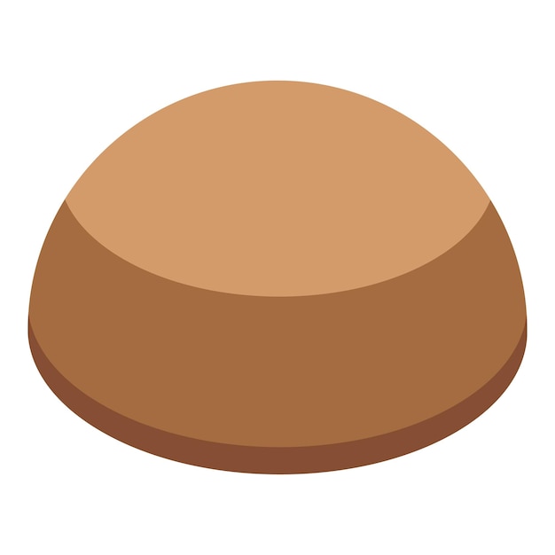 Icône de casquette de pain de hamburger Isométrique de l'icône vectorielle de casquette de pain de hamburger pour la conception de sites Web isolée sur fond blanc