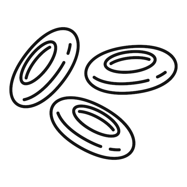 Icône de cellules sanguines Icône vectorielle de cellules sanguines pour la conception de sites Web isolée sur fond blanc