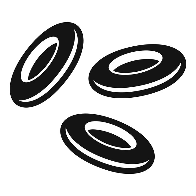 Icône de cellules sanguines illustration simple de l'icône vectorielle de cellules sanguines pour la conception de sites Web isolée sur fond blanc