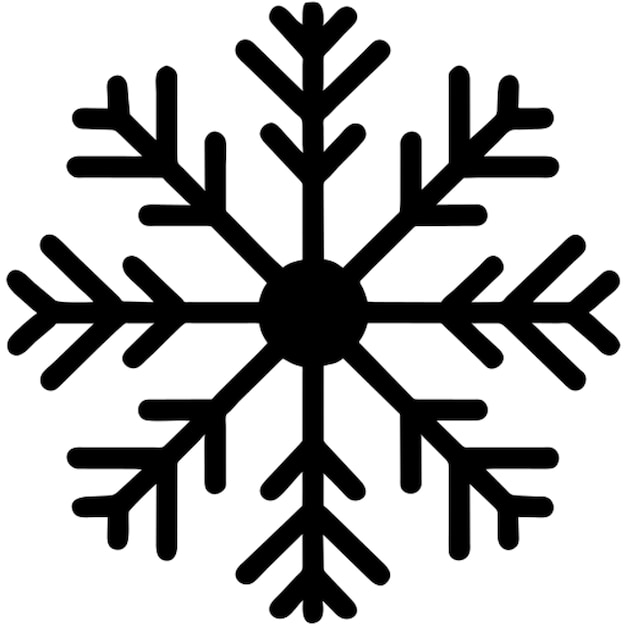 icône centrée sur le fond blanc de neige de Noël
