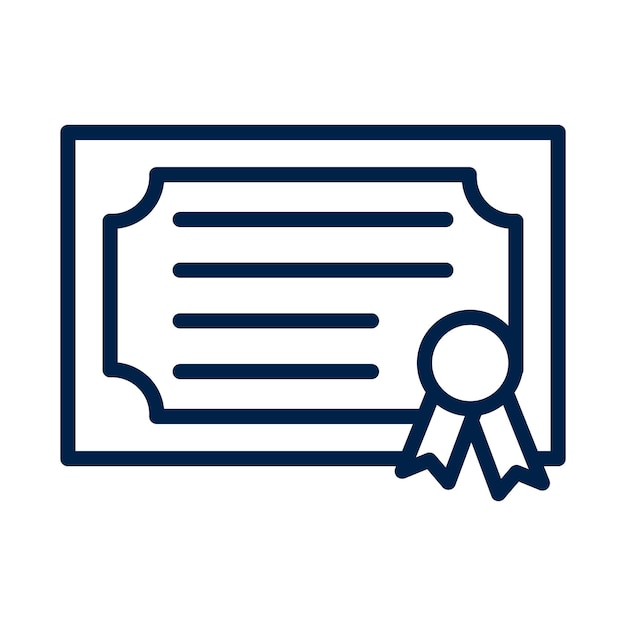 Vecteur icône de certificat vectoriel réalisation récompense bourse diplôme concepts conception graphique de qualité supérieure