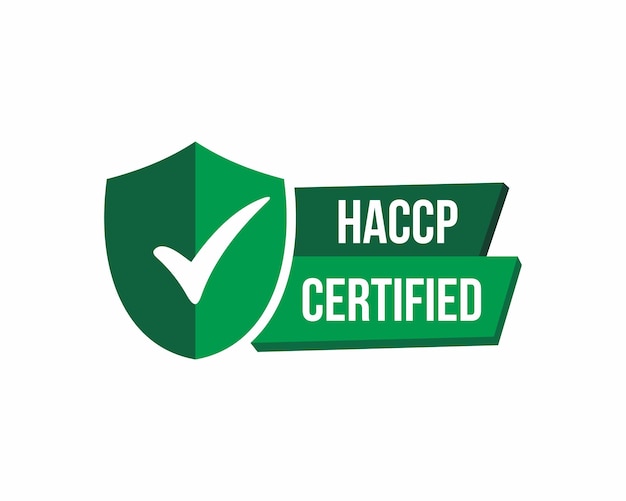 Vecteur icône certifiée haccp sur fond blanc illustration de stock vectoriel