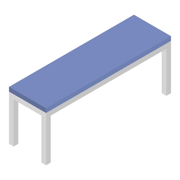 Vecteur icône de chaise longue en métal isométrique de l'icône vectorielle de chaise longue en métal pour la conception de sites web isolée sur fond blanc