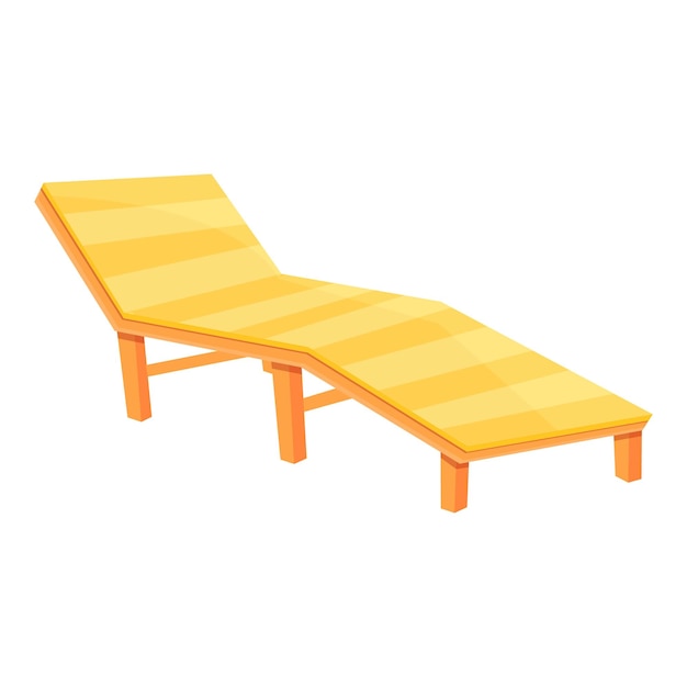 Vecteur icône de chaise de plage de fête d'été dessin animé de l'icône vectorielle de chaise de plage de fête d'été pour la conception de sites web isolée sur fond blanc