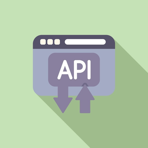 L'icône de changement de vitesse de l'API est un vecteur plat du serveur mobile.