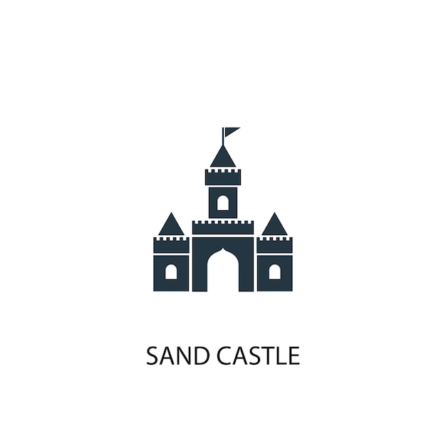 icône de château de sable. Illustration d'élément simple. conception de symbole de concept de château de sable de collection de plage. Peut être utilisé pour le web et le mobile.