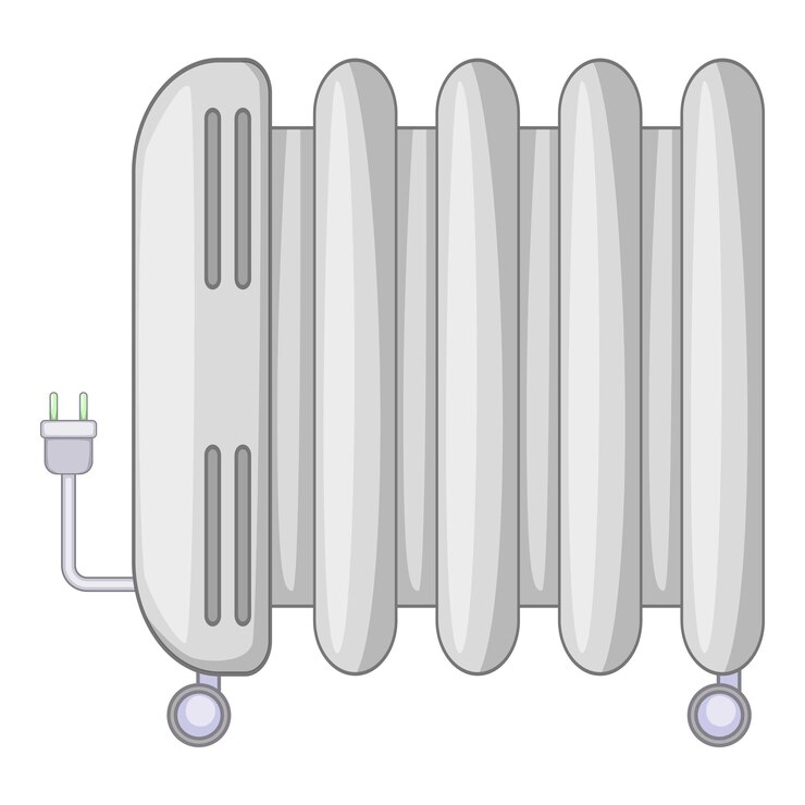 Vecteur icône de chauffage électrique illustration de dessin animé de l'icône de vecteur de chauffage électrique pour le web