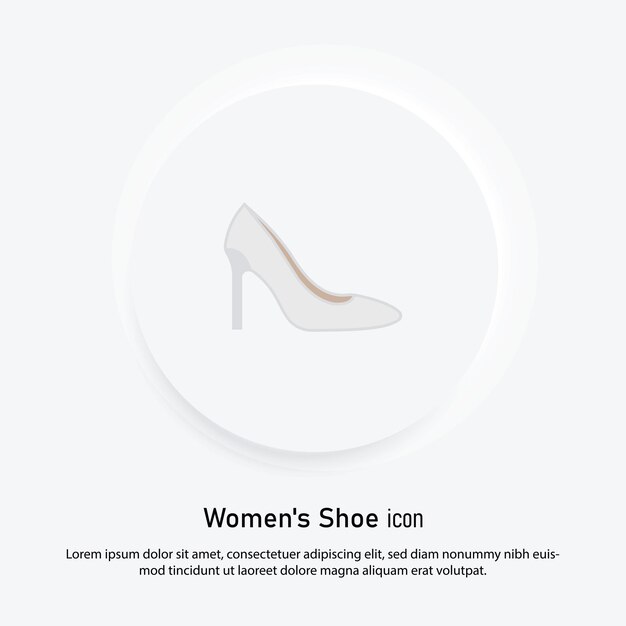 Vecteur icône de chaussure à talons hauts symbole de silhouette chaussure pour femme icône de couleur de chaussure à talons hauts chaussure pour femme