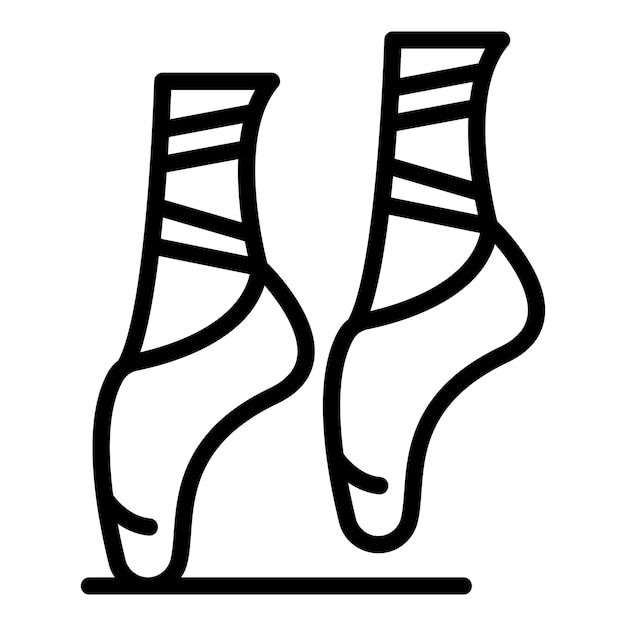 Icône de chaussures de danse de ballet Icône vectorielle de chaussures de danse de ballet pour la conception de sites Web isolée sur fond blanc