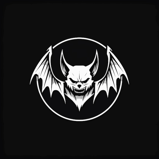 icône de chauve-souris chauve-souris vecteur logo de chauve-souris logo du diable conception graphique de chauve-souris