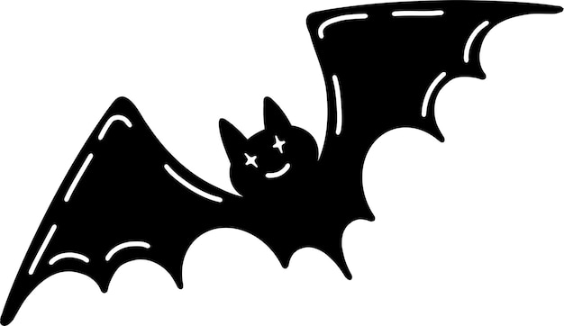 Vecteur une icône de chauve-souris pour halloween la silhouette d'une chauve- souris un symbole d'halloween illustration vectorielle d'une chasse-souris