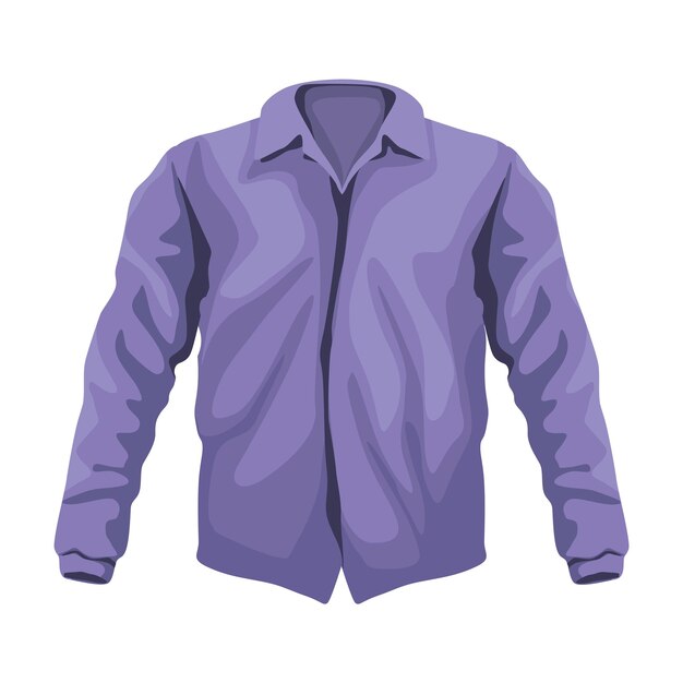 Vecteur icône de chemise masculine lilas élégante