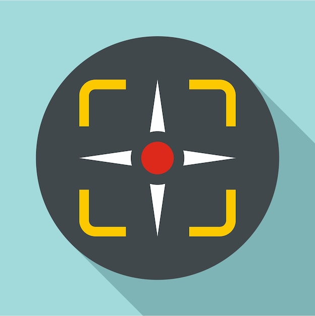 Vecteur icône de cible de chasseur illustration plate de l'icône de vecteur de cible de chasseur pour la conception de sites web