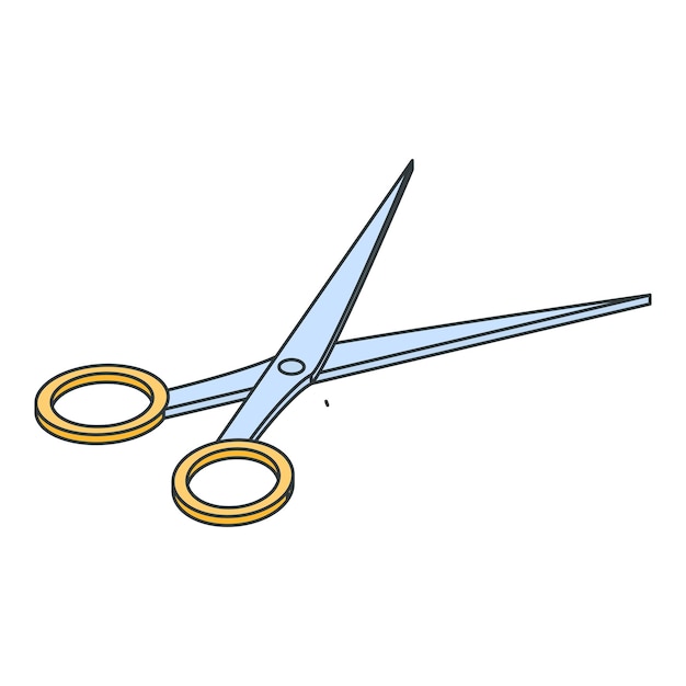 Icône De Ciseaux Métalliques Isométrique De L'icône Vectorielle De Ciseaux Métalliques Pour La Conception De Sites Web Isolée Sur Fond Blanc