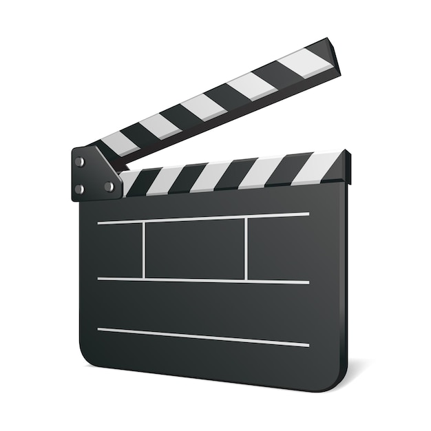 Icône de Clap sur illustration vectorielle fond blanc