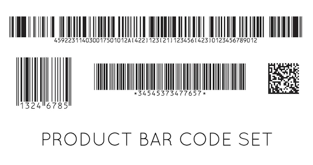 Vecteur icône de code à barres ensemble de code à barres plat moderne peut être utilisé comme modèle pour la maquette de produits