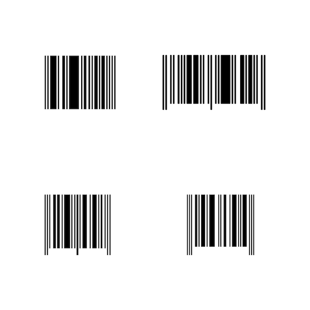 Icône de code à barres isolée sur un fond blanc Illustration vectorielle
