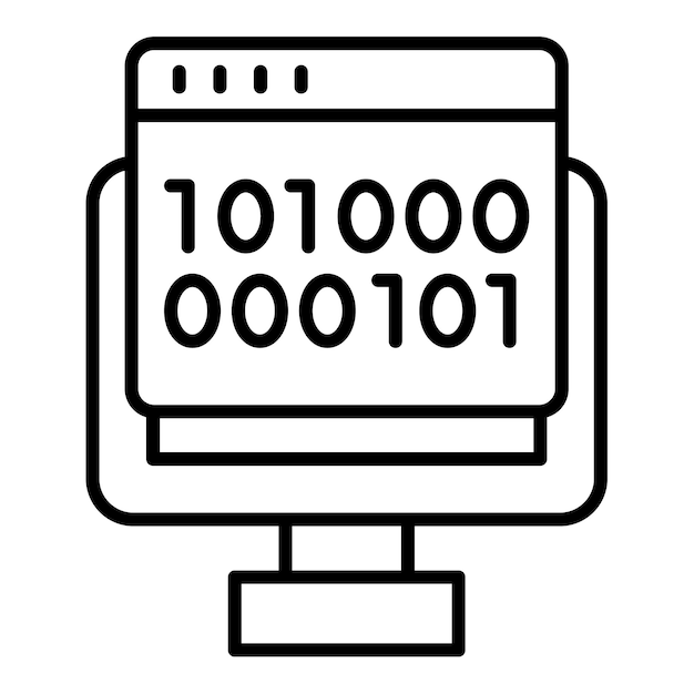 Icône de code binaire