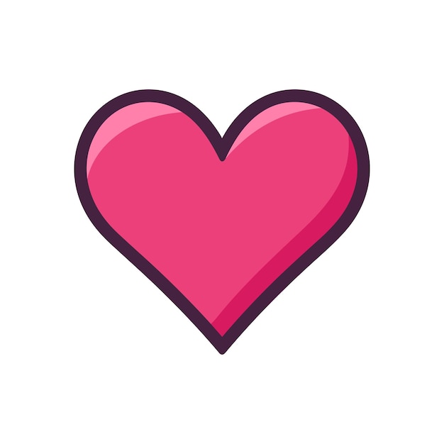 Icône de coeur Aime ou aime le symbole isolé sur fond blanc Illustration vectorielle
