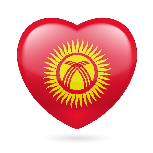 Icône De Coeur Du Kirghizistan
