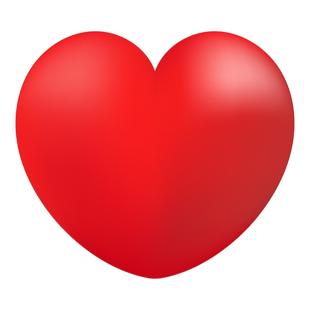 Vecteur icône de coeur rouge isolé sur fond blanc