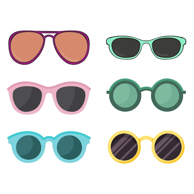 Icône de la collection de lunettes de soleil d'été à la mode Y2K