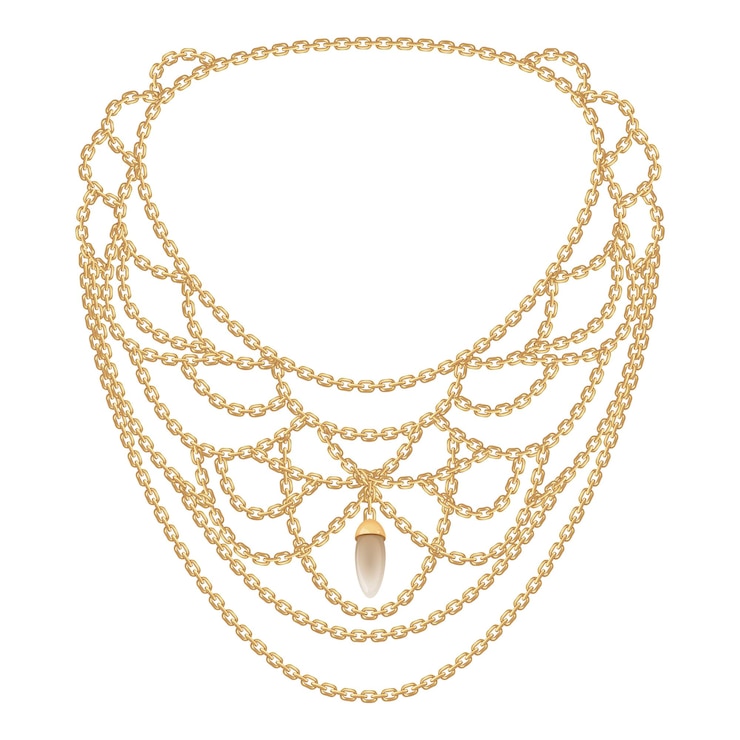 Vecteur icône de collier doré de mode icône vectorielle de collier or de mode pour la conception de sites web isolée sur fond blanc