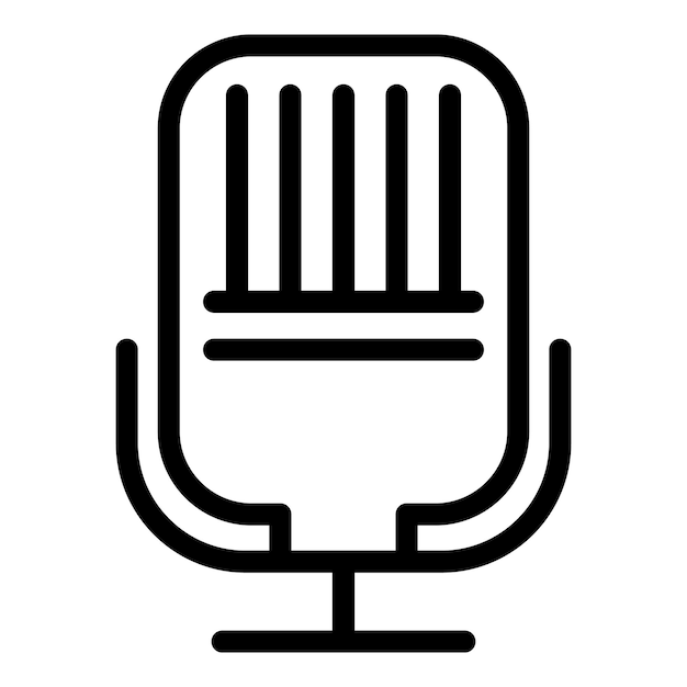 Vecteur icône de communication de podcast icône vectorielle de communication de podcast pour la conception web isolée sur un fond blanc