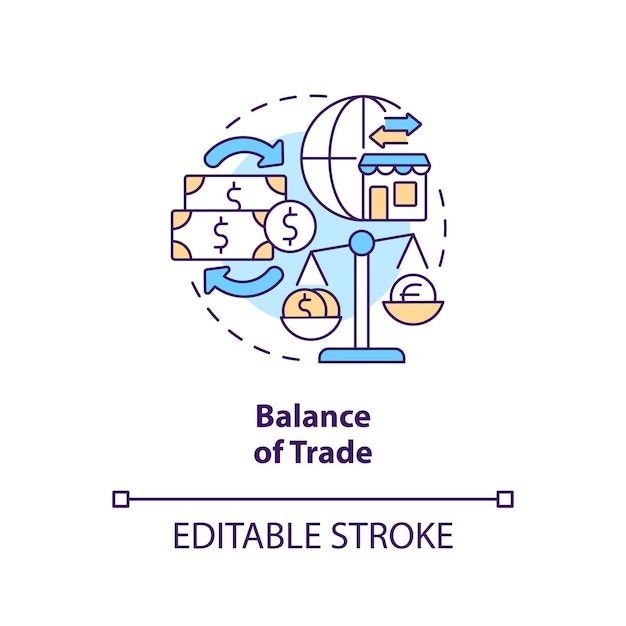 Icône De Concept De Balance Commerciale