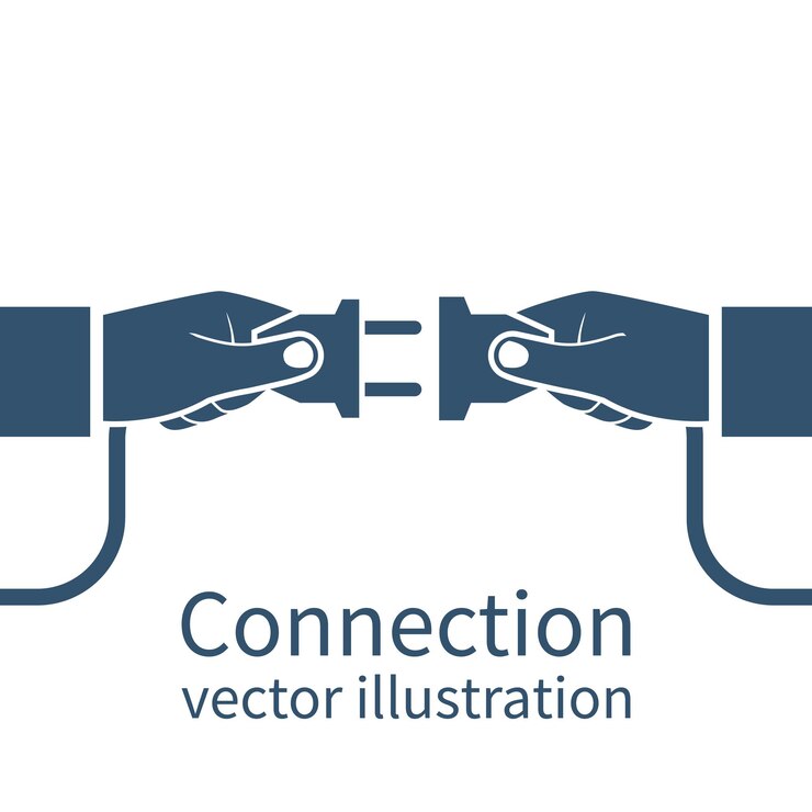 Vecteur icône de concept de connexion