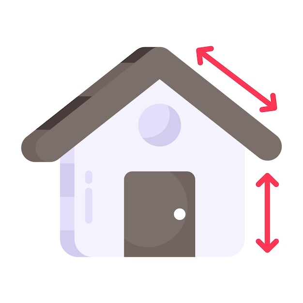 Une Icône De Conception Colorée De La Mesure De La Maison