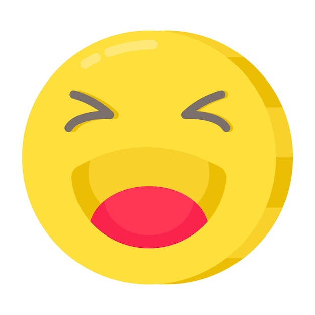 Une Icône De Conception Créative De L'emoji Du Rire