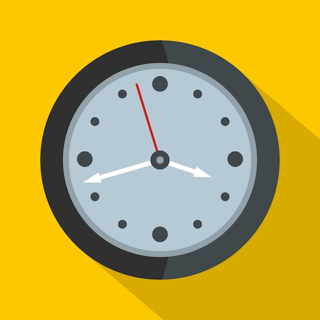 Vecteur icône de conception d'horloge illustration plate de l'icône de vecteur de conception d'horloge pour le web