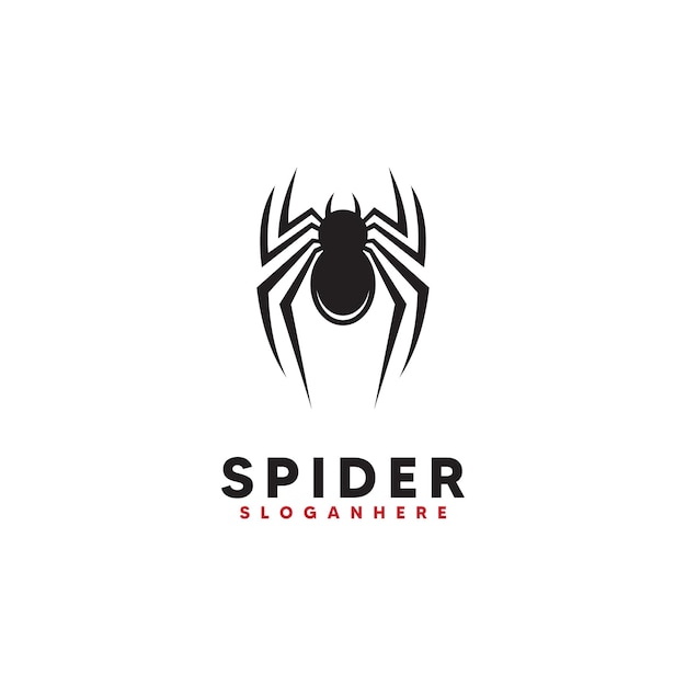 Icône de conception d'illustration vectorielle de modèle de logo d'araignée